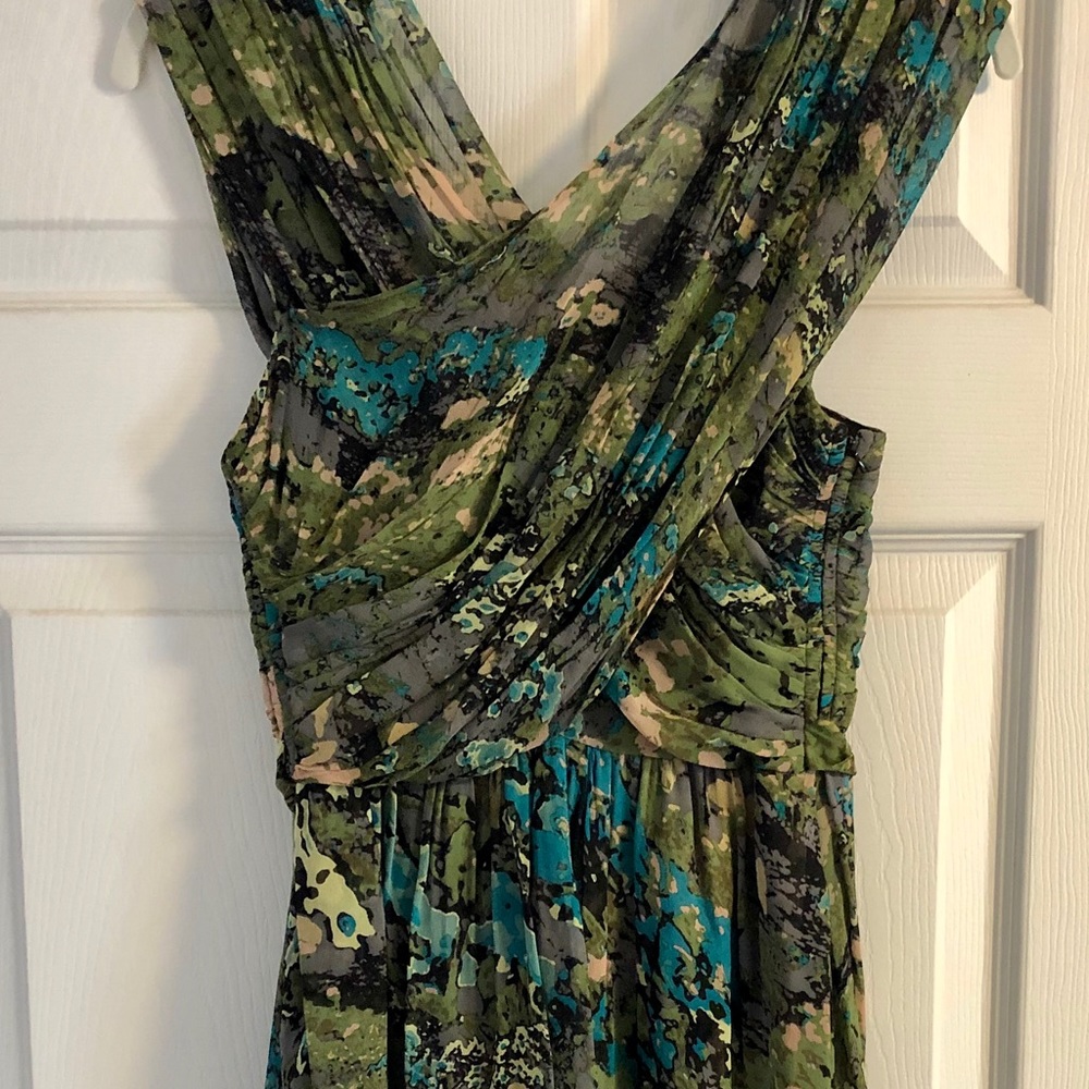 Tracy Reese draped chiffon printed dress, size 2